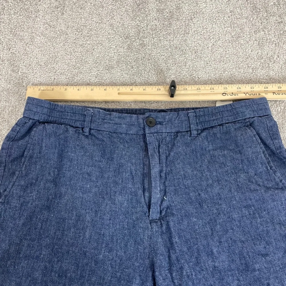 Banana Republic Chinos Mens 36x30 Linen Cotton Mason Athletic Tapered (Tg 36x28)
